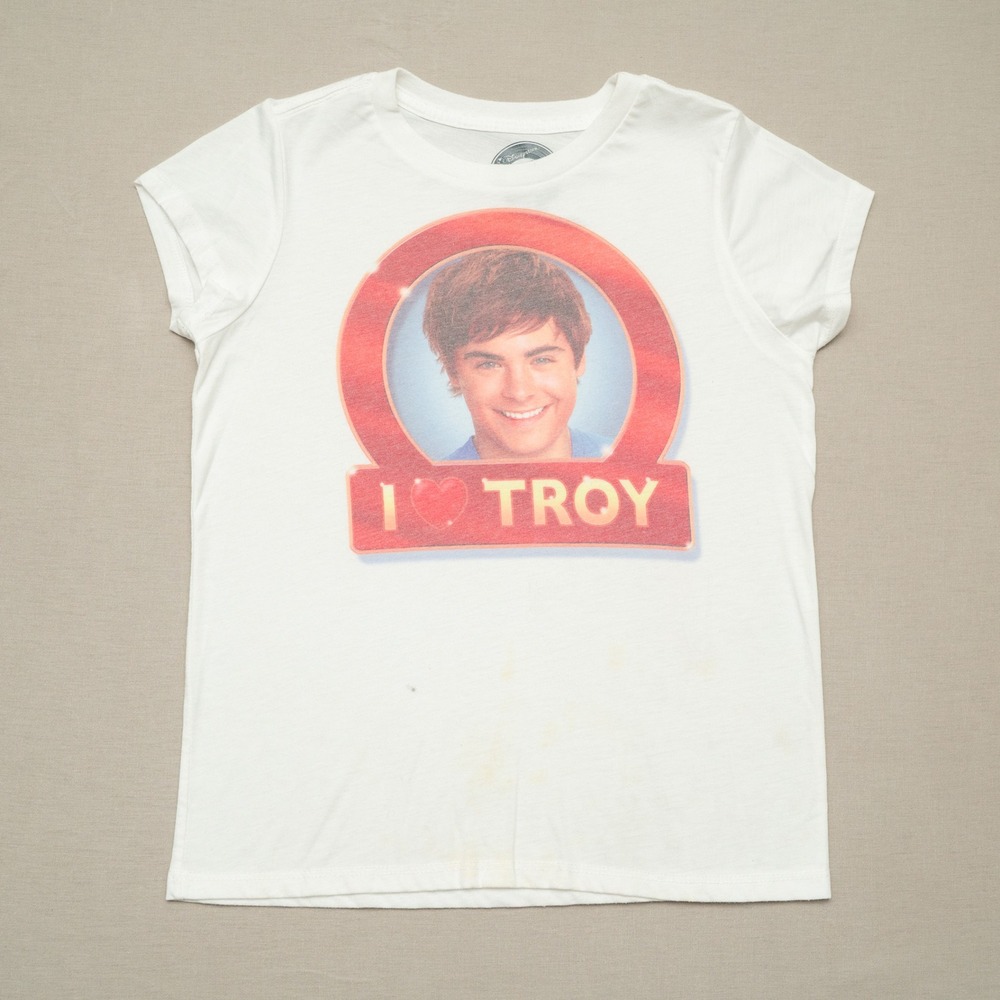 Y2k 2000s Disney Tween I Heart Troy Baby T Shirt Zac Effron High School Musical